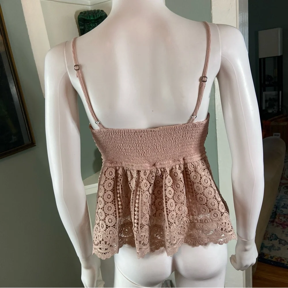Abercrombie & Fitch Blush Lace Camisole